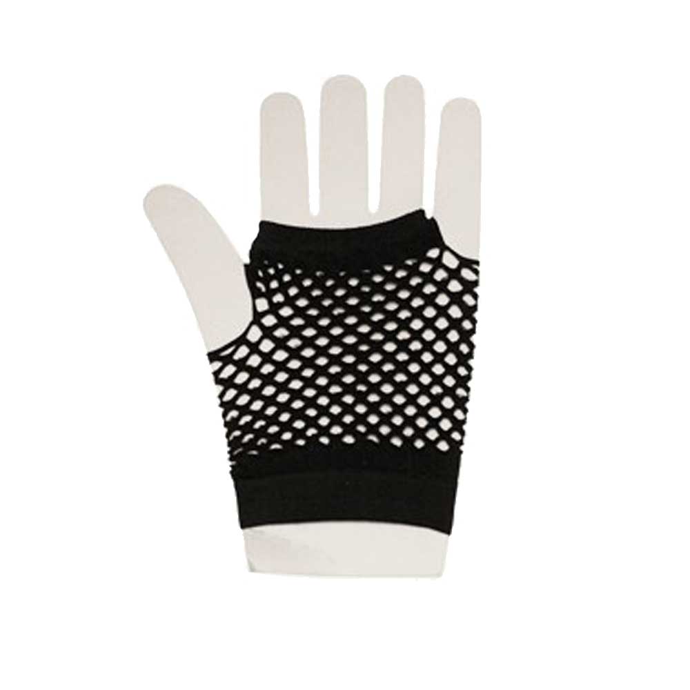 Zac's Alter Ego - Short fishnet Handschoenen - Zwart